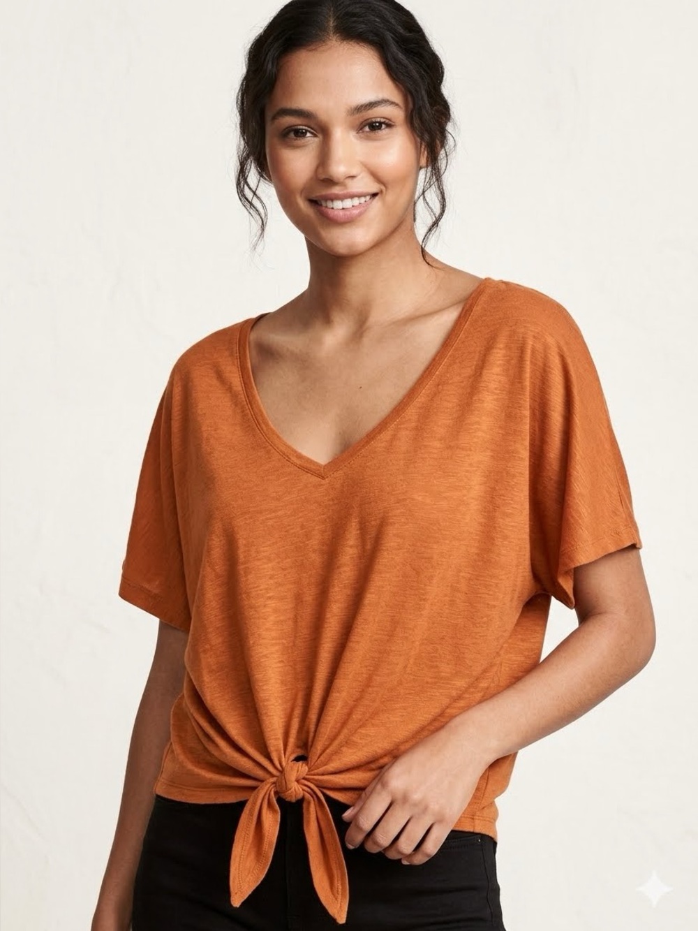 BNWOT Size XL H&M tie front shirt.